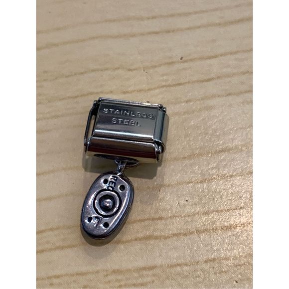 .925 Computer Mouse dangling from Italian Charm - Picture 2 of 3